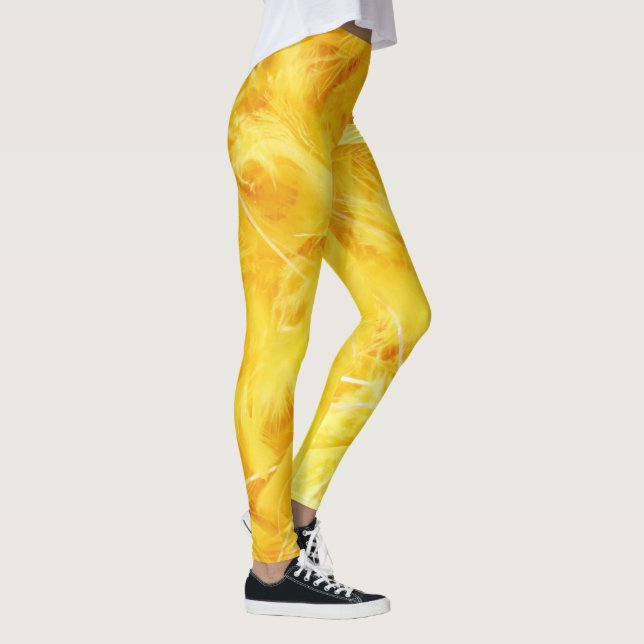Leggings Plumas Amarillas Brillantes (Derecha)