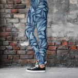 Leggings Plumas azules<br><div class="desc">Las plumas azules de plumas bailan a través de estas leggings.</div>