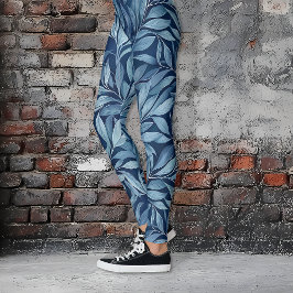 Leggings Plumas azules