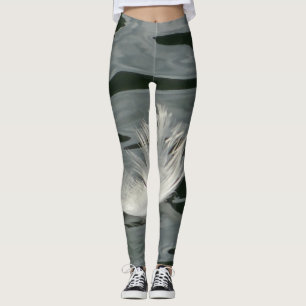 Leggings plumas blancas de bonito