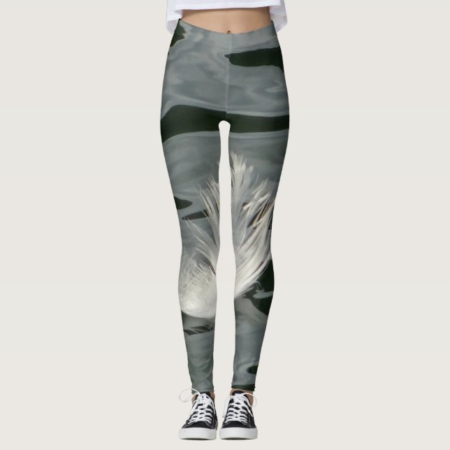 Leggings plumas blancas de bonito (Anverso)