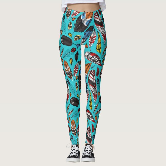 Leggings Plumas coloridas (Anverso)