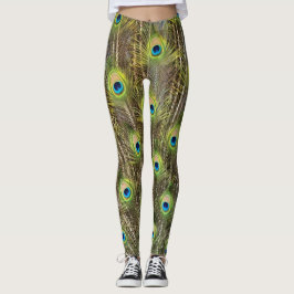 Leggings Plumas de pavo real hermoso