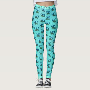 Leggings Plumas de pavo real para cumpleaños o aniversario