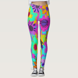 Leggings Poder de flores abstracto