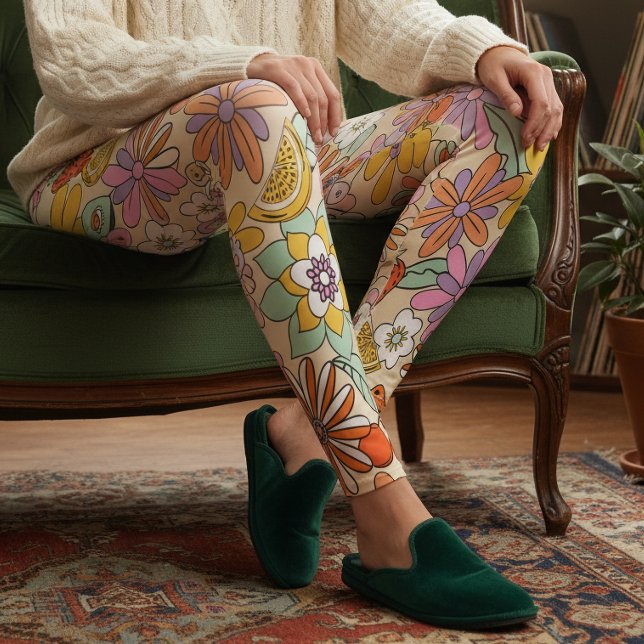 Leggings Poder Floral Groovy de los 70 ID929 (Subido por el creador)