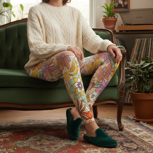 Leggings Poder Floral Groovy de los 70 ID929 (Subido por el creador)