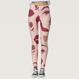 Leggings Poder Suave Femenino – Patrón Chic Atrevido para E