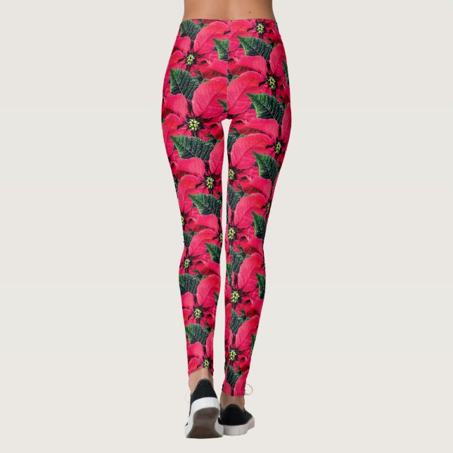 Leggings Poinsettia Fun Resumen de las Leyendas Artsy (Reverso)