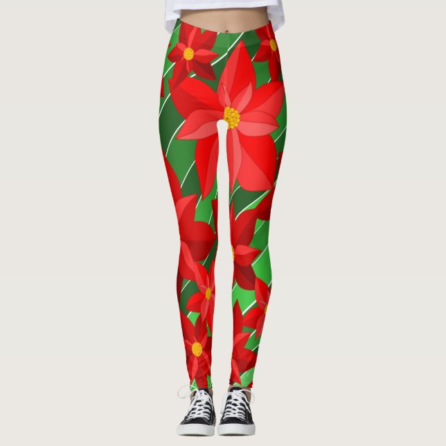 Leggings Poinsettias (Anverso)