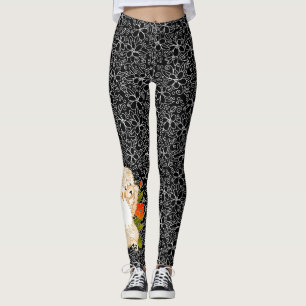 Leggings Polaina-mirada poner crema del perro chino de