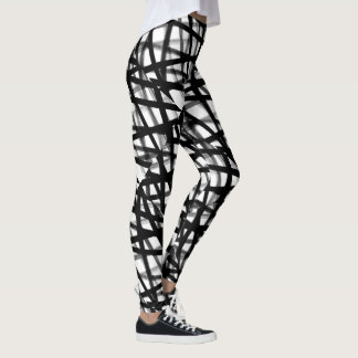 Leggings Polainas abstractas blancos y negros
