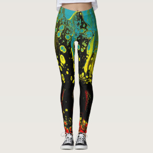Leggings Polainas abstractas coloridas - "el principio "