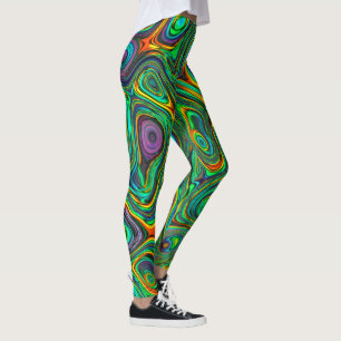 Leggings Polainas abstractas coloridas psicodélicas