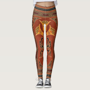 Leggings Polainas abstractas hermosas del vintage