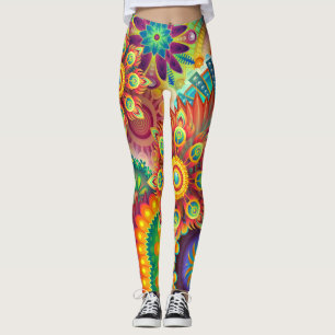 Leggings polainas ácidas psicodélicas de la yoga del