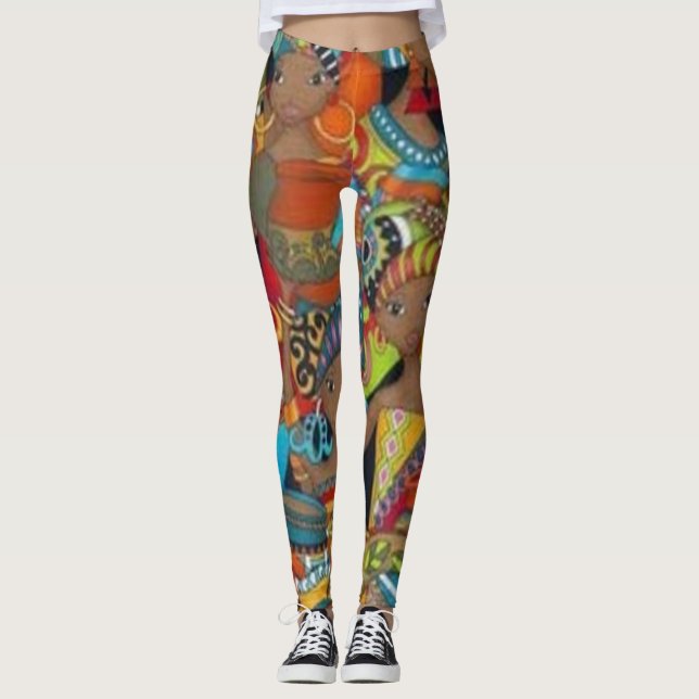 Leggings Polainas africanas de la reina (Anverso)