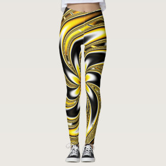 Leggings Polainas amarillas y negras de Aziza