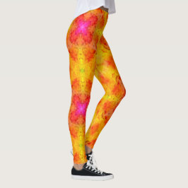 Leggings Polainas amarillas y rosadas