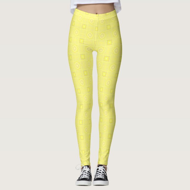 Leggings Polainas amarillo claro del diseñador de Julia (Anverso)