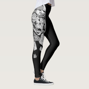 Leggings Polainas artísticas de las mujeres blancas del