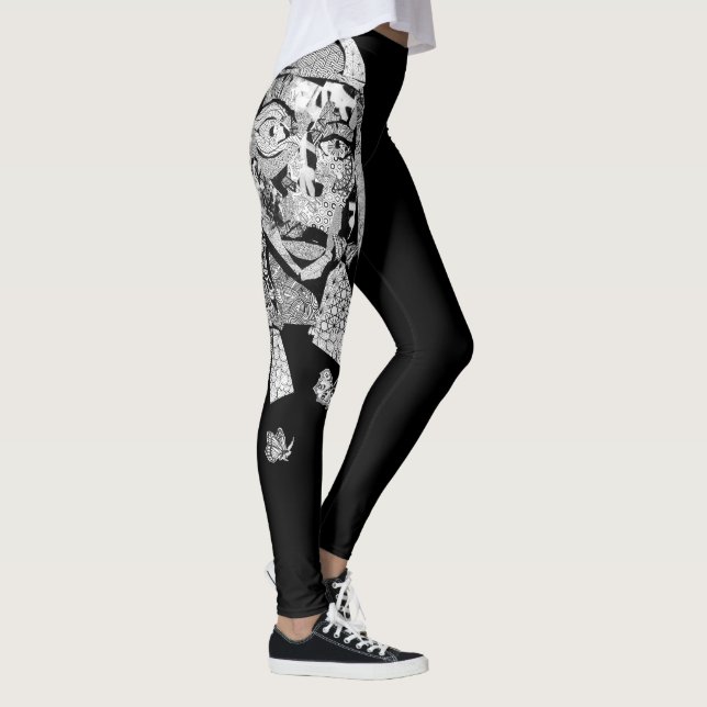 Leggings Polainas artísticas de las mujeres blancas del (Derecha)