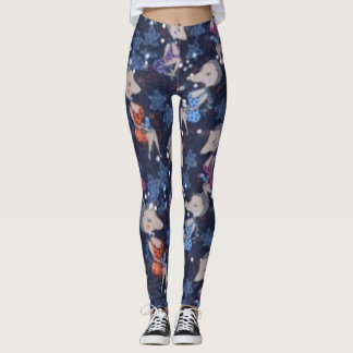 Leggings polainas atractivas del azul de las ratas
