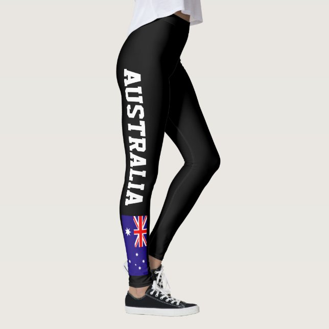 Leggings Polainas australianas de la bandera para la yoga (Derecha)