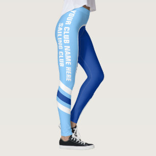 Leggings Polainas azules adaptables de la banda lateral