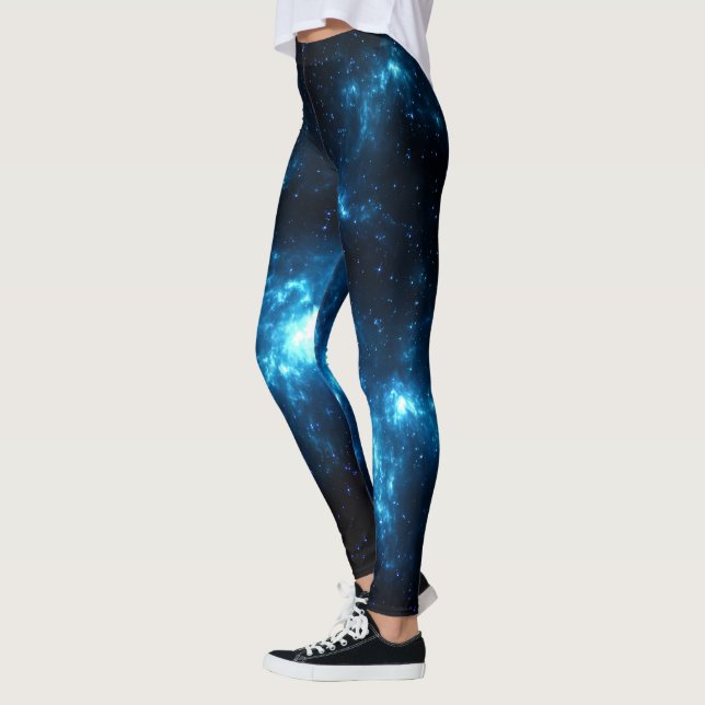 Leggings Polainas azules de la nebulosa (Izquierda)
