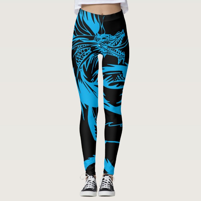 Leggings Polainas azules de los dragones del RPG del (Anverso)