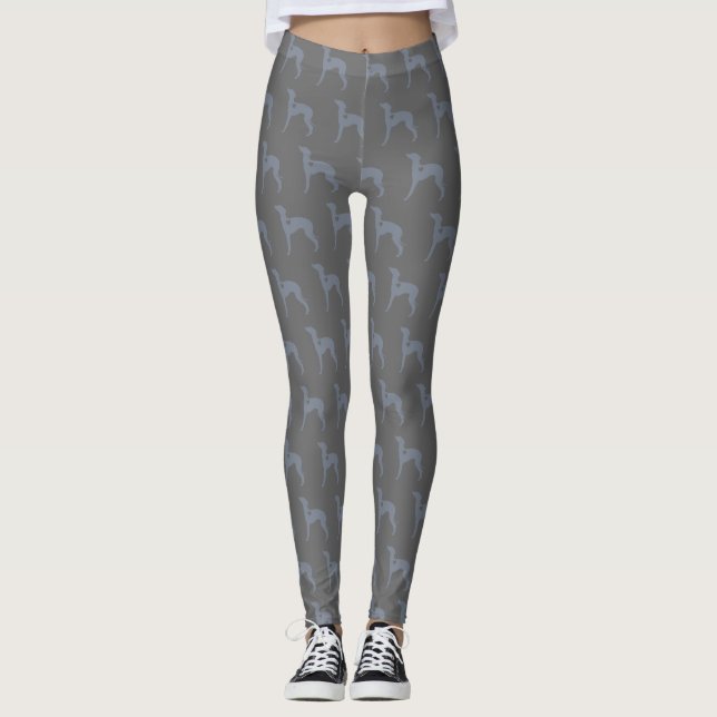 Leggings Polainas azules del galgo italiano (Anverso)