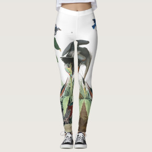 Leggings Polainas azules del pájaro del Bluebird del brib