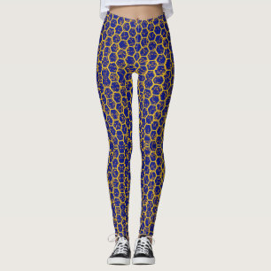 Leggings Polainas azules del panal