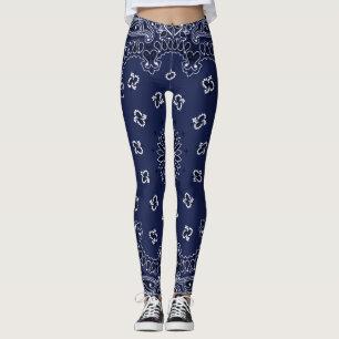 Leggings Polainas azules del pañuelo