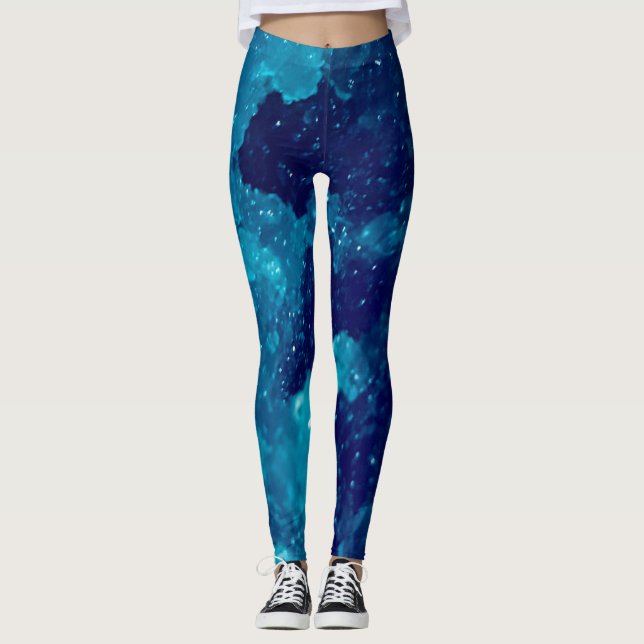 Leggings Polainas azules del slushie (Anverso)