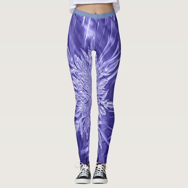 Leggings Polainas azules heladas (Anverso)