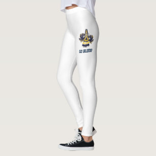 Leggings Polainas azules y amarillas de la animadora