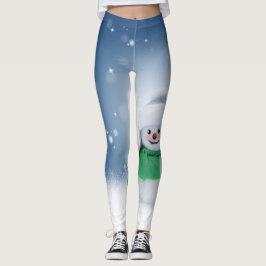 Leggings Polainas azules y blancas lindas del muñeco de
