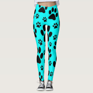 Leggings Polainas azules y negras verde azuladas de la