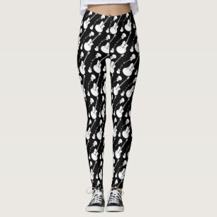 Leggings Polainas blancas de la guitarra