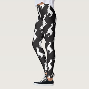 Leggings Polainas blancas de la llama