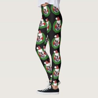 Leggings Polainas blancas del arte del perro del boxeador