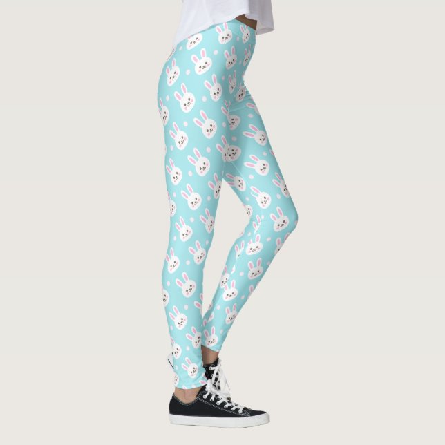 Leggings Polainas blancas lindas de Pascua el | del modelo (Derecha)