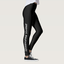 Leggings Polainas blancas negras del RN de la enfermera