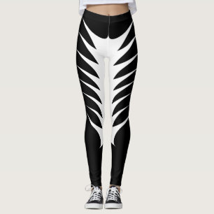 Leggings Polainas blancos y negros