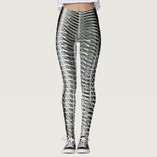 Leggings Polainas blancos y negros abstractas
