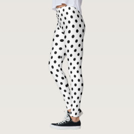Leggings Polainas blancos y negros de encargo del modelo de