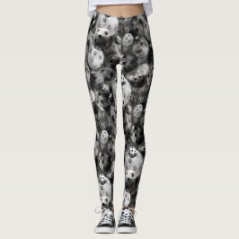 Leggings Polainas blancos y negros del modelo de Pickleball