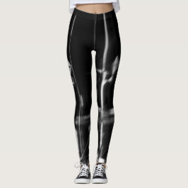 Leggings polainas blancos y negros fotas abstracta